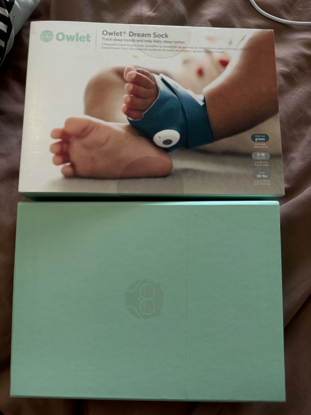 Owlet Dream Sock Baby Sleep Monitor and Camera - Teal/Blue - Picture 2 of 5
